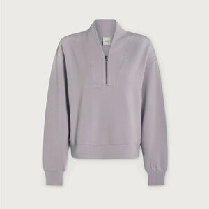 Lavender Half-Zip Sweatshirt // Davidson Sweat- NWT